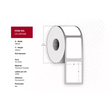 Ετικέτα εκτυπωτή Capture CA-LB3106 βάρος 36 g συσκευασία 70x69x42 mm