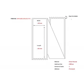 Capture SHIPLABEL105X251-FF2 ετικέτα εκτυπωτή