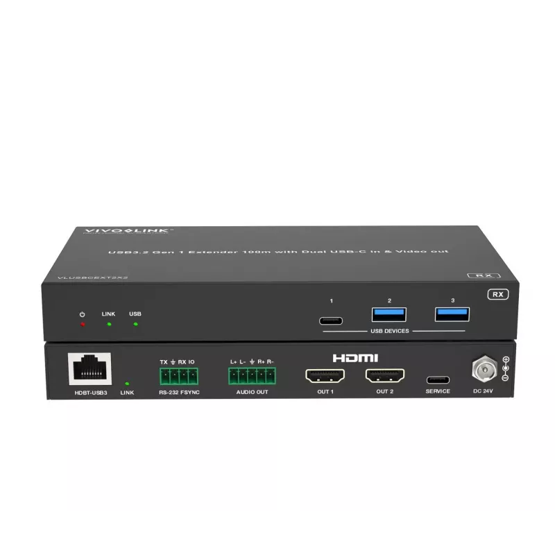 Επέκταση KVM Vivolink VLUSBCEXT2X2 USB 2.0 1920x1200 150m
