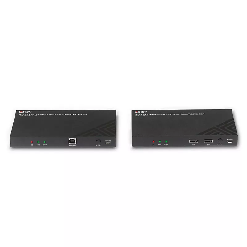 Lindy 100m Cat.6 HDMI 4K60, Audio, IR και RS-232 HDBaseT KVM Extender