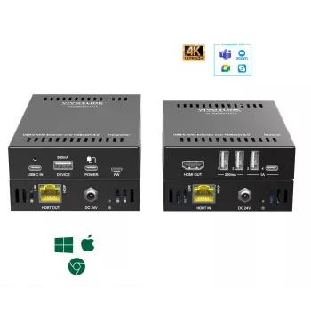 Επέκταση KVM Πομπός & Δέκτης Vivolink VLUSBCEXT151 HDMI USB Ενσύρματο 70 m