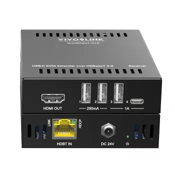Επέκταση KVM Πομπός & Δέκτης Vivolink VLUSBCEXT151 HDMI USB Ενσύρματο 70 m