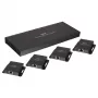 Πομπός & Δέκτης Lindy 70m Cat.6 4 Θυρών HDMI 4K30 και IR Splitter Extender με Loop Out