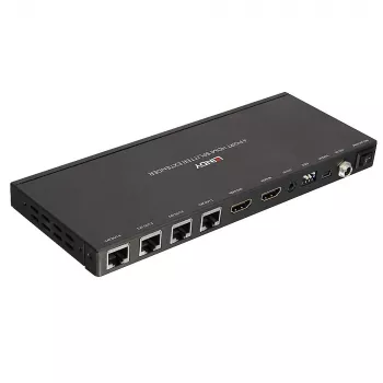Πομπός & Δέκτης Lindy 70m Cat.6 4 Θυρών HDMI 4K30 και IR Splitter Extender με Loop Out