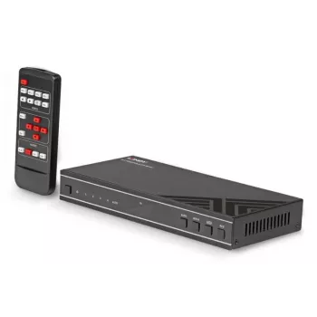 Δέκτης AV Lindy 4x1 4K60 HDMI Seamless Multiview Switch, 3840x2160@60Hz, 12V 2,5A, μαύρο