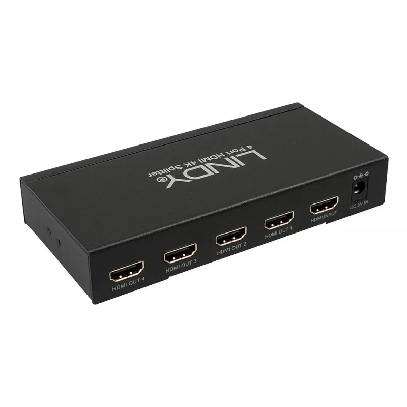 Διαχωριστής HDMI Lindy 4-Port HDMI 10.2G Splitter