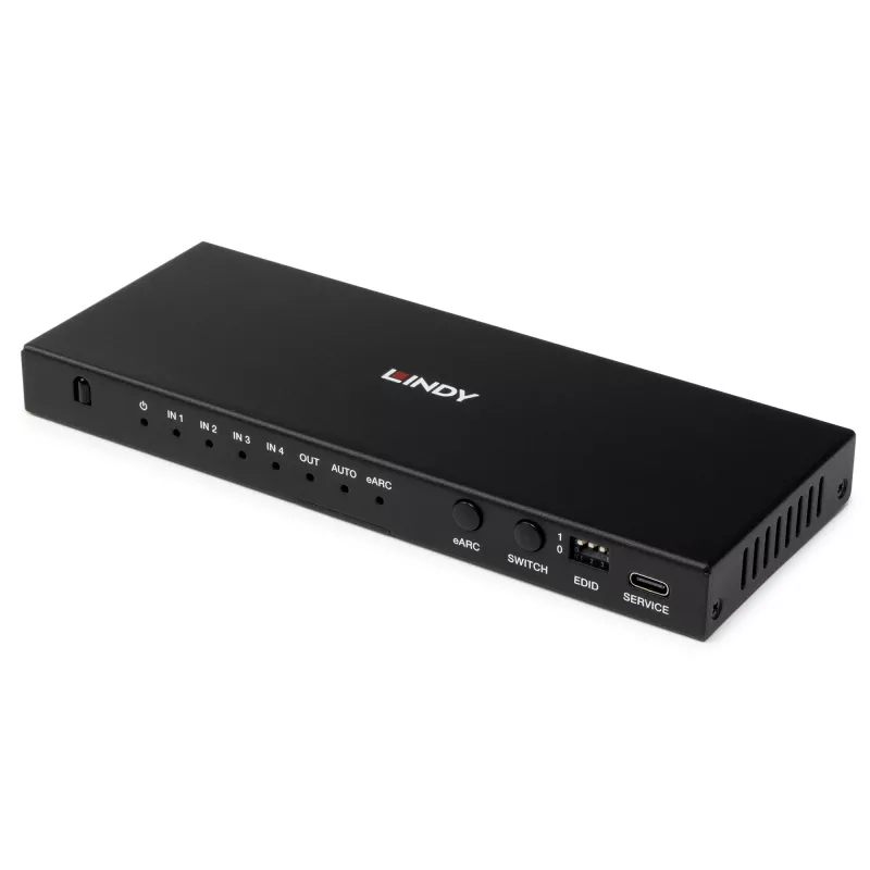 Lindy 4-Port HDMI 8K60 Διακόπτης με eARC HDMI USB A USB C