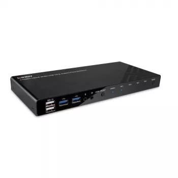 Lindy 4 Port HDMI 4K60, USB 3.0 και Ήχου Διακόπτης KVM