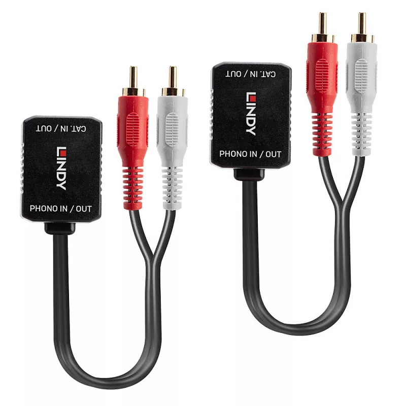 AV-πομπός Lindy 500m Cat.6 Phono αναλογικός επέκτασης ήχου