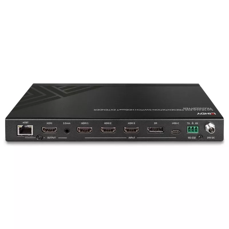 AV-πομπός Lindy 5 Port Seamless Presentation Switch HDBaseT Extender 3840 x 2160 Pixel
