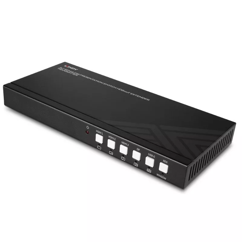 AV-πομπός Lindy 5 Port Seamless Presentation Switch HDBaseT Extender 3840 x 2160 Pixel
