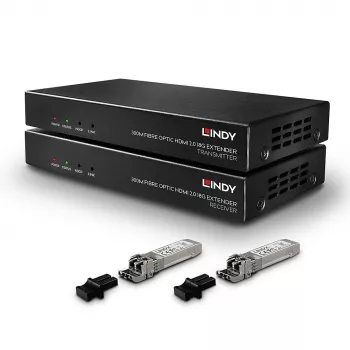 AV-πομπός & δέκτης Lindy 300m οπτικής ίνας HDMI 18G & IR-Extender