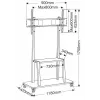 Vivolink VLFS4290 κινητή βάση δαπέδου έως 2,29 m (90 ίντσες), VESA, μαύρο