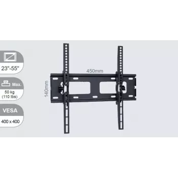 Vivolink VLMW2355T βάση τοίχου/στήριγμα TV 139,7 cm (55 ίντσες) μαύρο