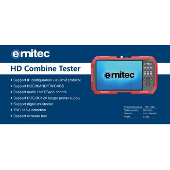 Ernitec 0070-24107-TESTER Οθόνη παρακολούθησης CCTV-Testmonitor 17,8 cm (7 ίντσες) 1920 x 1200 Pixel