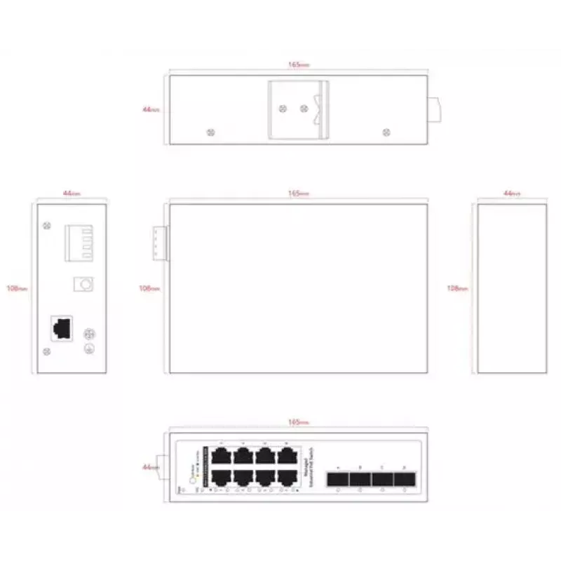 Δικτυακό switch Ernitec ELECTRA-IM08-1GB 8 θυρών 1 GB Ethernet