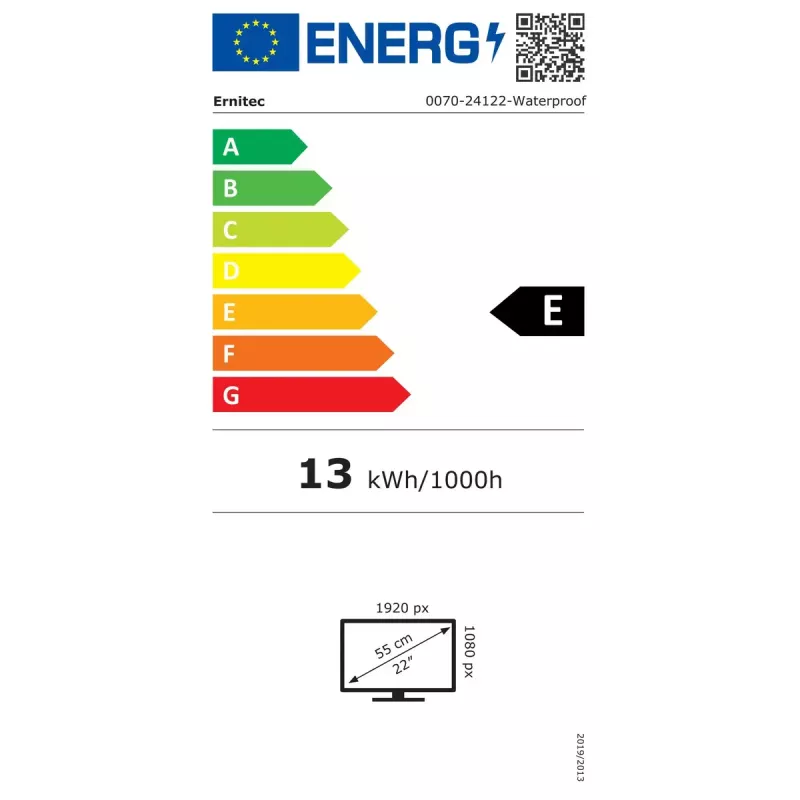 Οθόνη Ernitec 0070-24122-WATERPROOF 10 ίντσες LCD 1280x720