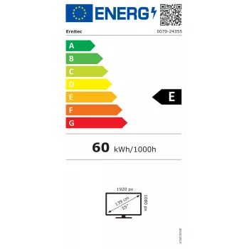 Ernitec 0070-24355 Οθόνη ψηφιακής σήμανσης Ψηφιακή οθόνη σήμανσης 139,7 cm (55 ίντσες) LCD 4K Ultra HD μαύρο