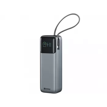 Φορητό powerbank SANDBERG All-in1 Powerbank 20000 PD 130W — 20000 mAh, LiPo, USB-A 1x, USB-C 1x, 130 W, μαύρο/γκρι