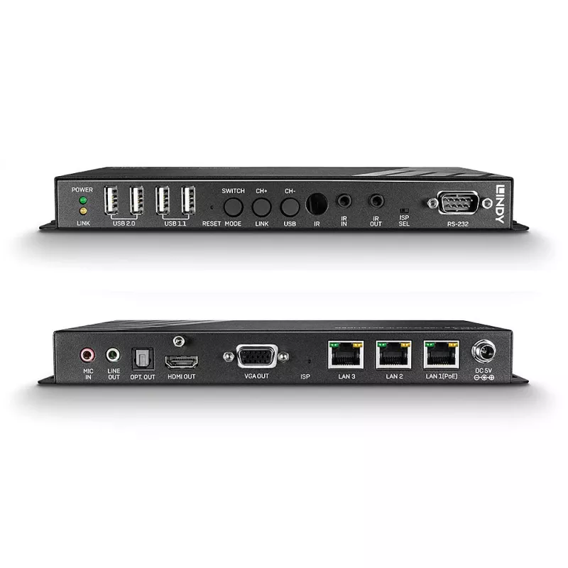 Δέκτης AV Lindy 4K HDMI & USB over IP Extender Receiver