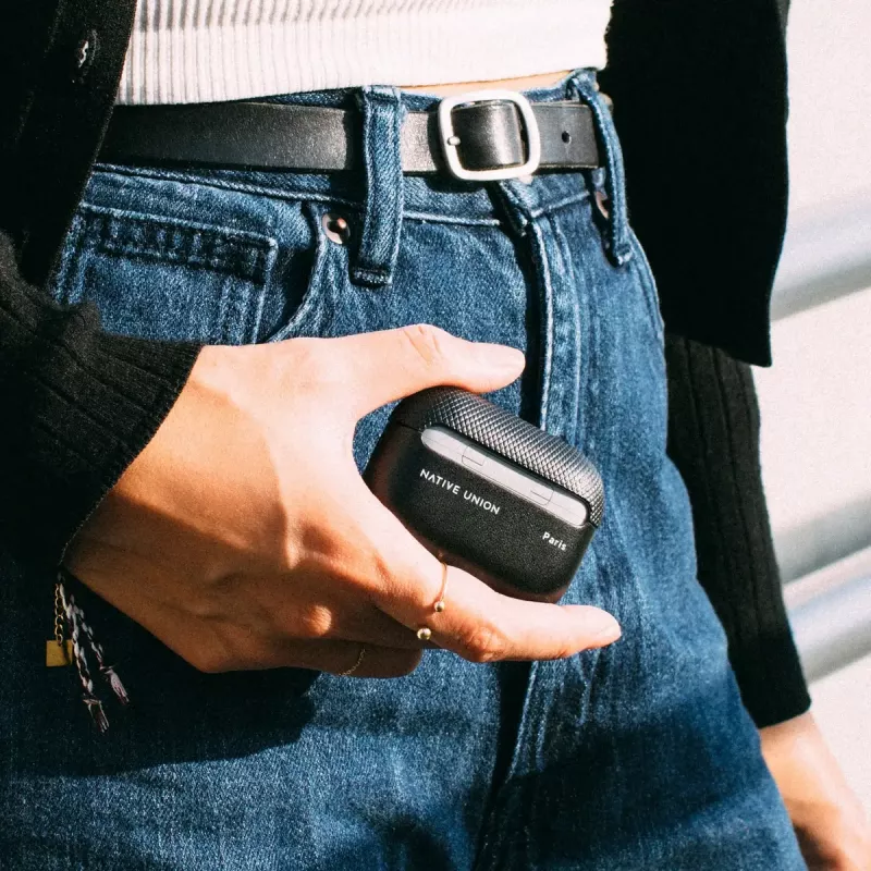 Native Union Re(Classic) προστατευτική θήκη για AirPods Pro Gen 2, κυτταρίνη, πολυεστέρας, πολυουρεθάνη, 12 g, μαύρη