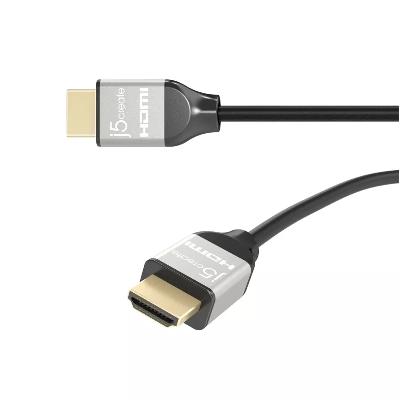 j5create JDC52 Καλώδιο Ultra HD 4K HDMI™, μαύρο και γκρι, 2 m