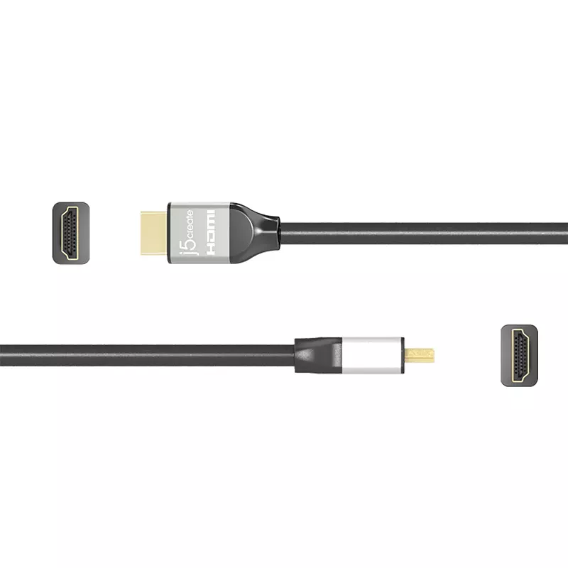 j5create JDC52 Καλώδιο Ultra HD 4K HDMI™, μαύρο και γκρι, 2 m