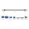 j5create JDC52 Καλώδιο Ultra HD 4K HDMI™, μαύρο και γκρι, 2 m