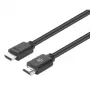 Manhattan 356633 καλώδιο HDMI 2.0 υψηλής ταχύτητας με Ethernet, 4K@60Hz, 18 Gbit/s, αρσενικό–αρσενικό, διπλή θωράκιση, χυτό, 1 m, μαύρο