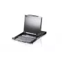 ATEN CL6708MW κονσόλα KVM rack DVI 8 θυρών, 17,3 ίντσες (43,9 cm), 1920 x 1080 Full HD, USB, 1U, γαλλικό πληκτρολόγιο, μαύρη