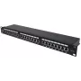Intellinet Patch Panel, Cat6a, FTP, 24 θυρών, 1U, θωρακισμένο, 90° Top-Entry Λωρίδες LSA, μαύρο
