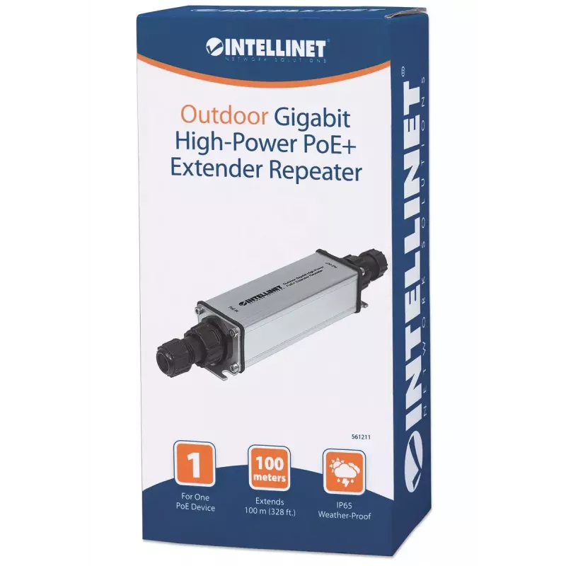 Εξωτερικός επεκτατής Gigabit PoE+ Intellinet 561211