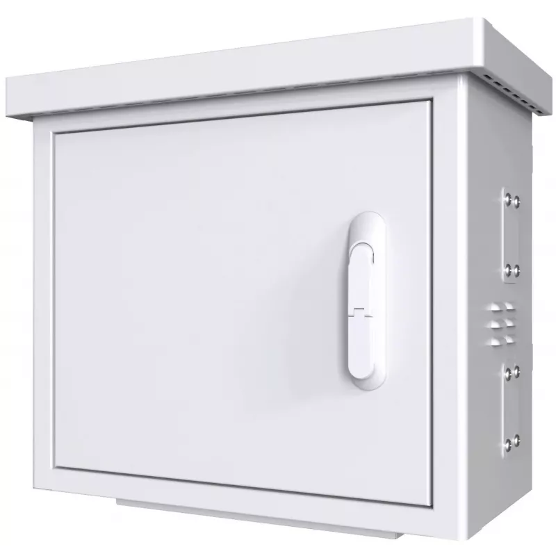 Lanview RCCTV002 Midi Radius ερμάριο CCTV για τοποθέτηση σε στύλο για 4 κάμερες, 600 x 300 x 550 mm, λευκό