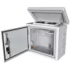 Lanview RCCTV002 Midi Radius ερμάριο CCTV για τοποθέτηση σε στύλο για 4 κάμερες, 600 x 300 x 550 mm, λευκό