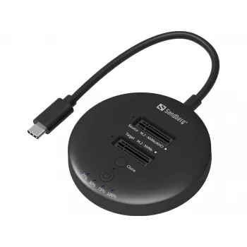 Sandberg USB3.2 Cloner Dock για NVMe M.2 SSD, μαύρο, 20 Gbit/s