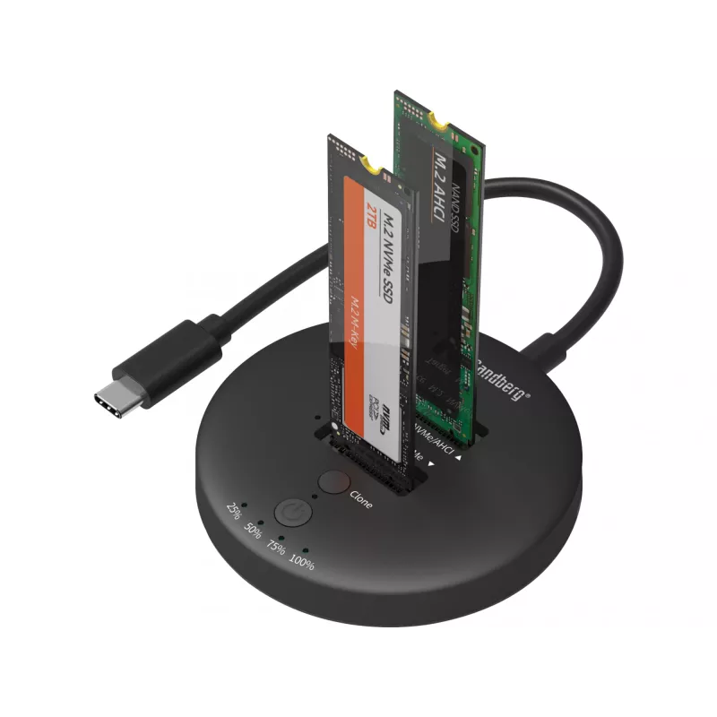 Sandberg USB3.2 Cloner Dock για NVMe M.2 SSD, μαύρο, 20 Gbit/s
