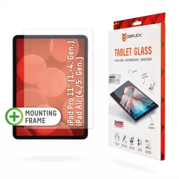 Displex Tablet Glass (9H) για Apple iPad Pro 11'' (1./2./3./4. Gen.)/Air (4./5. Gen.), Eco πλαίσιο τοποθέτησης, άθραυστο, εξαιρετικά λεπτό, αόρατο