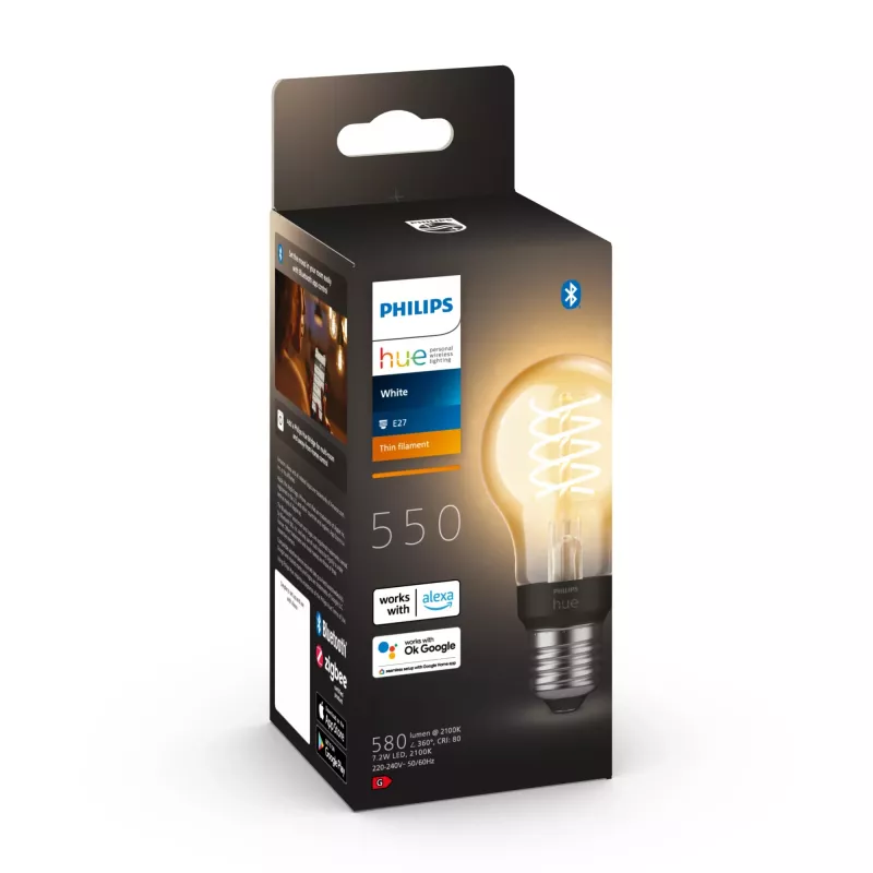 Philips Hue White E27 έξυπνος λαμπτήρας με νήμα, 550 lm