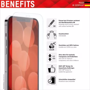 Displex Smart Glass (9H) για Apple iPhone 14 Pro Max, αυτοκόλλητο τοποθέτησης, άθραυστο, εξαιρετικά λεπτό, αόρατο