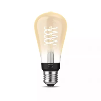 Philips Hue White Filament ST64 E27 Edison έξυπνος λαμπτήρας, 7,2 W, 550 lm, 2100K, με δυνατότητα ρύθμισης έντασης, Bluetooth/Zigbee