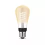 Έξυπνη λάμπα Philips ST64 Edison E27 Bluetooth/Zigbee, 7 W, διαφανές, 60×135 mm