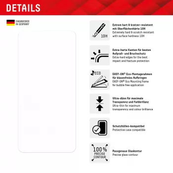 Displex μεμβράνη προστασίας οθόνης (10H) για Samsung Galaxy S22/S23, Eco πλαίσιο τοποθέτησης, ανθεκτική στις γρατσουνιές