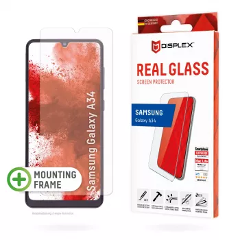 Displex μεμβράνη προστασίας οθόνης (10H) για Samsung Galaxy A34, Eco πλαίσιο τοποθέτησης, ανθεκτική στις γρατσουνιές