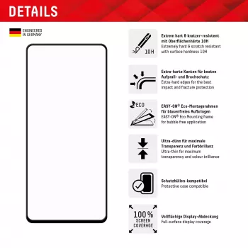 Displex Full Cover Screen Protector (10H) για Samsung Galaxy A54 5G, Eco-Montagerahmen, Full Cover