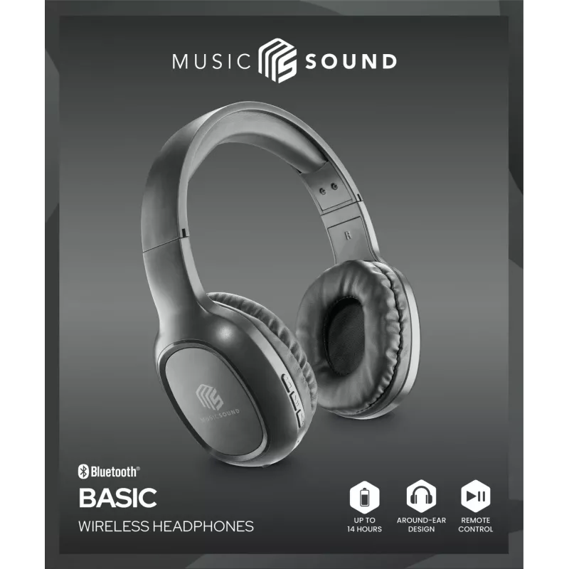 Music Sound Basic Bluetooth On-Ear ακουστικά με τηλεχειριστήριο και μικρόφωνο