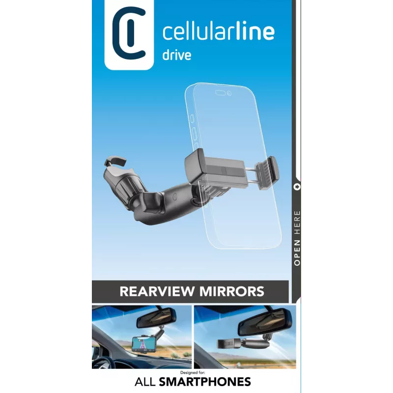 Βάση αυτοκινήτου Cellularline Spin Mirror μαύρη παθητική βάση