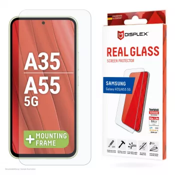 Displex μεμβράνη προστασίας οθόνης (10H) για Samsung Galaxy A35/A55 5G, Eco πλαίσιο τοποθέτησης, ανθεκτική στις γρατσουνιές