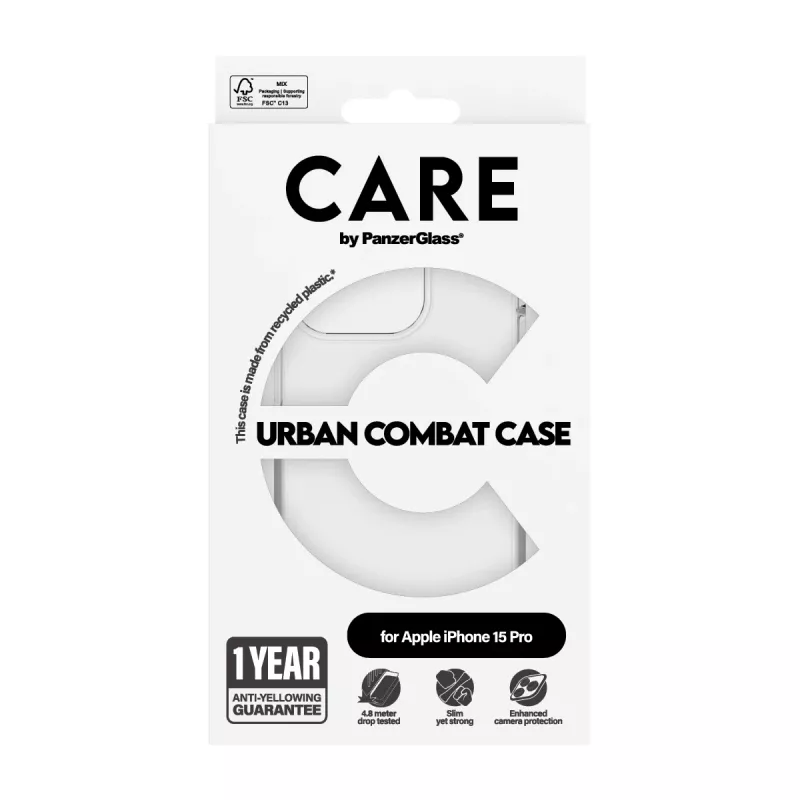 Θήκη PanzerGlass iPhone 15 Pro διαφανές Urban Combat Clear Frame