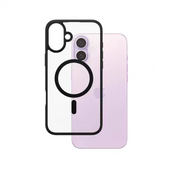 PanzerGlass ® HardCase διαφανές με μαύρο MagSafe & πλαίσιο iPhone 16 Plus