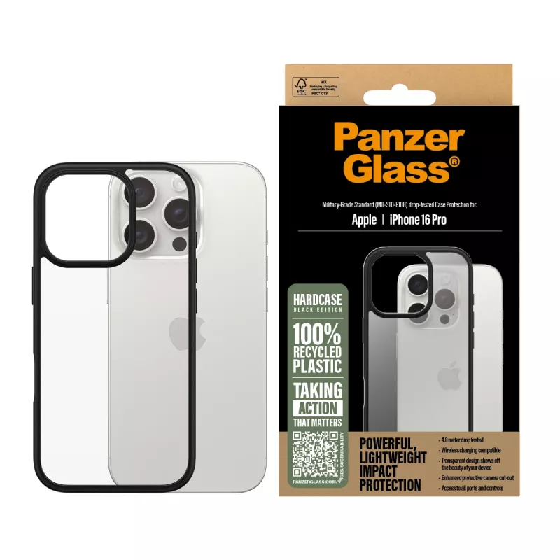 Θήκη PanzerGlass HardCase διαφανές με λευκό MagSafe iPhone 16 Plus